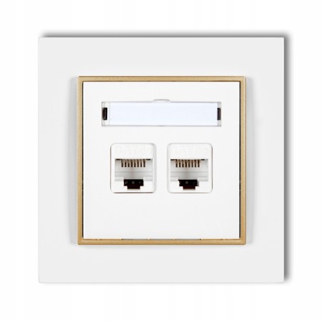 Gniazdo Internetowe 2X Z Ramką Karlik Mini 00/29