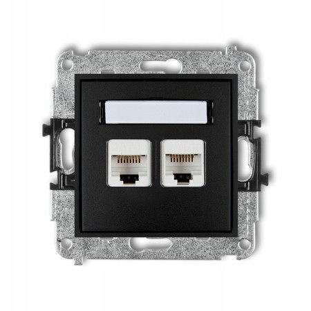 Gniazdo Internetowe 2X Bez Ramki Karlik Mini 12/12