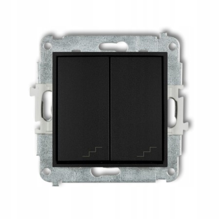 Włącznik Podwójny Schodowy Bez Ramki 12/12 Karlik Mini