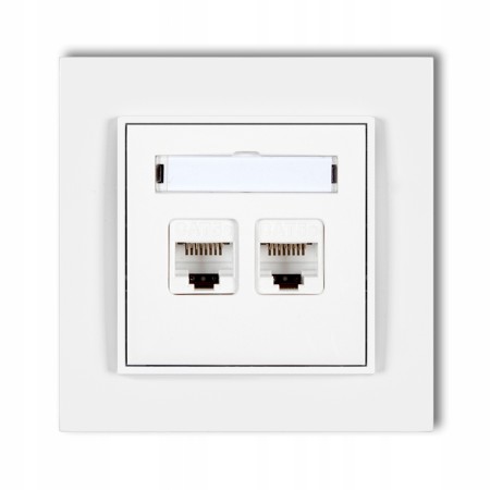 Gniazdo Internetowe 2X Z Ramką Karlik Mini 00/00