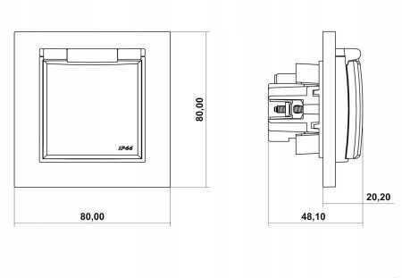 Gniazdo Hermetyczne Z Ramką Karlik Mini 00/00