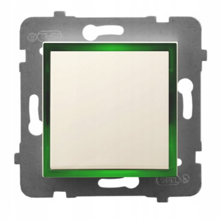 Moduł Włącznika Led Pojedynczy Ospel Aria Bez Ramki Ecru