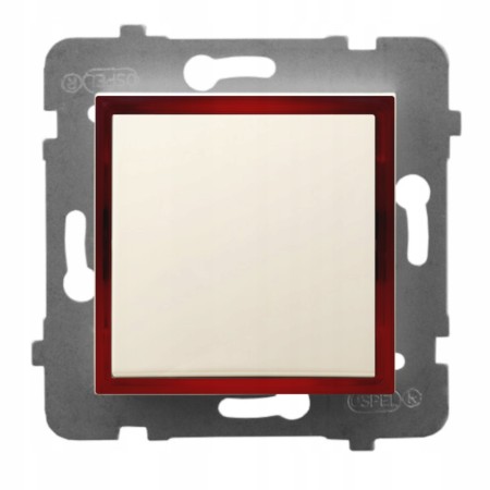 Moduł Włącznika Led Pojedynczy Ospel Aria Bez Ramki Ecru