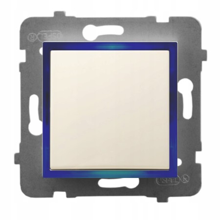 Moduł Włącznika Led Pojedynczy Bez Ramki Ospel Aria Ecru
