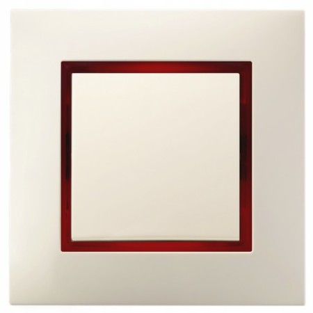 Włącznik Pojedynczy Ospel Aria Ecru Z Podświetleniem Czerwonym