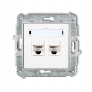 Gniazdo Internetowe 2X Bez Ramki Karlik Mini 00/07