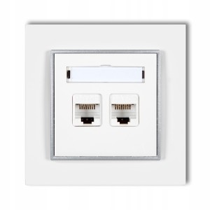 Gniazdo Internetowe 2X Z Ramką Karlik Mini 00/07