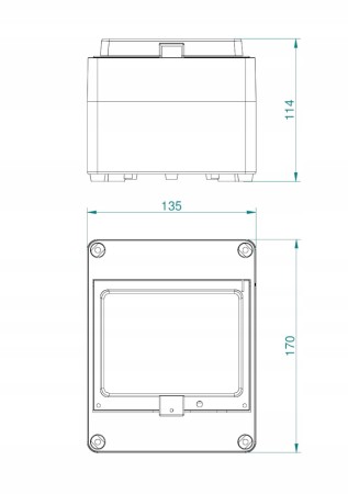 Rozdzielnica Rozdzielnia Skrzynka Hermetyczna 6M