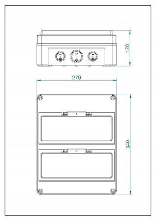 Rozdzielnica Rozdzielnia Skrzynka Hermetyczna 26M