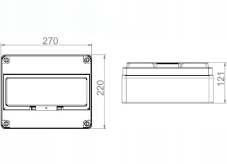 Rozdzielnica Rozdzielnia Skrzynka Hermetyczna 13M