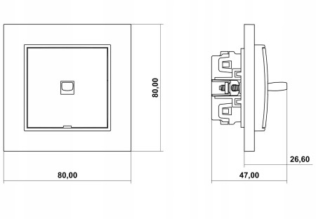 Włącznik Schodowy Styl Usa Karlik Mini 7/12