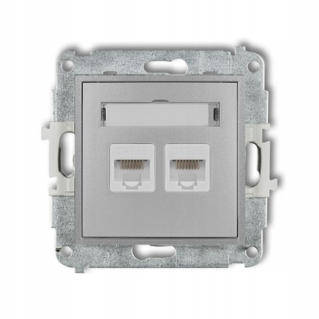 Gniazdo Internetowe 2X Bez Ramki Karlik Mini 7/7