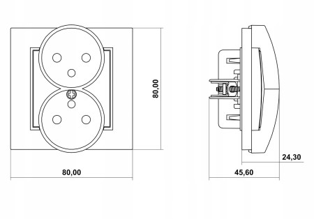 Gniazdo Podwójne Z Ramką Karlik Mini 7/7