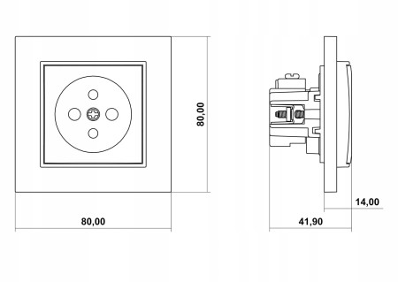 Gniazdo Pojedyncze Z Ramką Karlik Mini 7/7