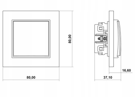 Włącznik Dzwonkowy Bez Ramki Karlik Mini 7/7
