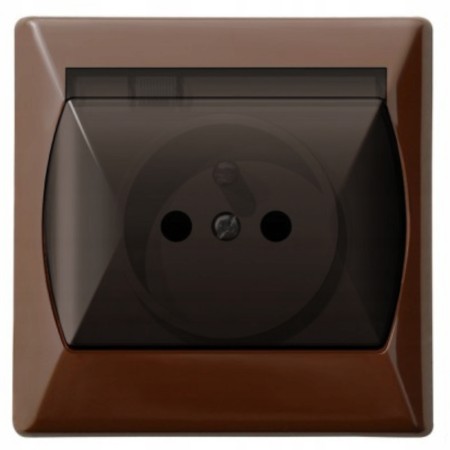 Gniazdo Hermetyczne Z Uziemieniem Ospel Akcent Brązowy