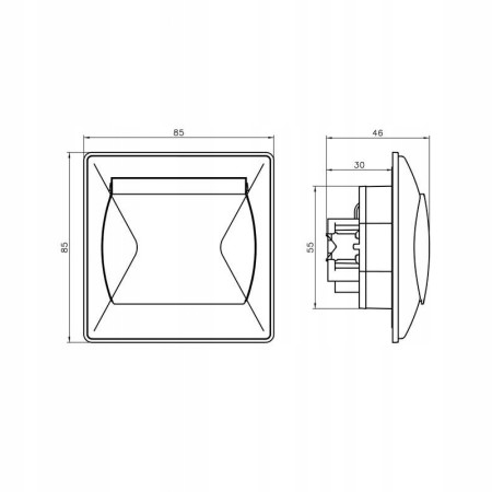 Gniazdo Hermetyczne Z Uziemieniem Ospel Akcent Brązowy