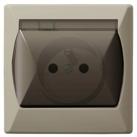 Gniazdo Hermetyczne Z Uziemieniem Ospel Akcent Beżowy