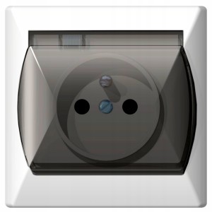 Gniazdo Hermetyczne Z Uziemieniem Akcent Biały