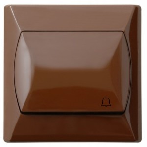 Włącznik Przycisk Dzwonkowy Ospel Akcent Brązowy