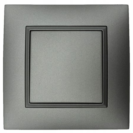 Włącznik Światła Pojedynczy Aria Szary Kontakt