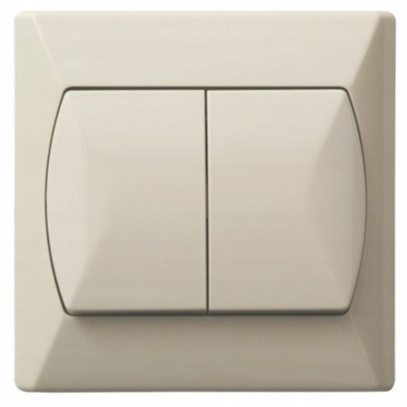 Włącznik Podwójny Schodowy Ospel Akcent Beżowy