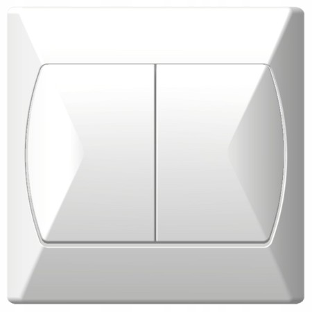 Włącznik Podwójny Schodowy Ospel Akcent Biały