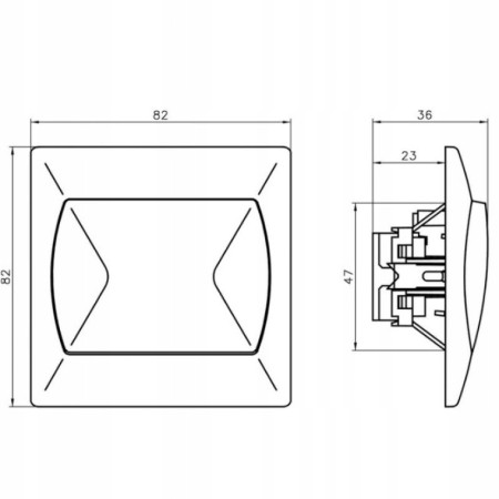 Włącznik Pojedynczy ospel akcent Biały