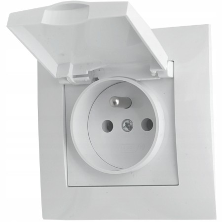 Gniazdo Hermetyczne Łazienkowe Białe Aria