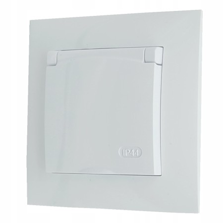 Gniazdo Hermetyczne Łazienkowe Białe Aria