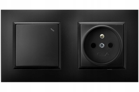 Gniazdo Z Włącznikiem Schodowym Do Sypialni Czarny