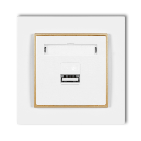Gniazdo Usb 3.0 2A 5V Z Ramką Karlik Mini 00/29