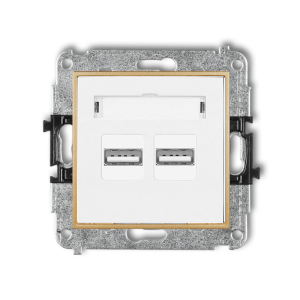 Gniazdo Usb Podwójne 3,1A 5V Bez Ramki Karlik Mini 00/29