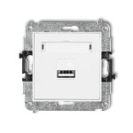 Gniazdo ładowarka 1xUSB 2A bez ramki MINI 00/00