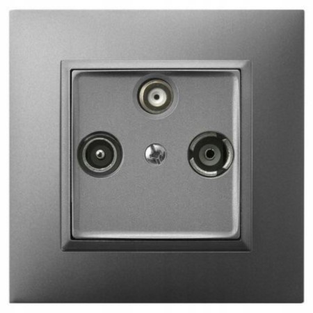 Gniazdo Rtv-Sat Końcowe Z Ramką Ospel Aria 70/70