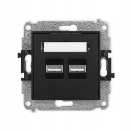 Gniazdo ładowarka 2xUSB 3.1A bez ramki MINI 12/12