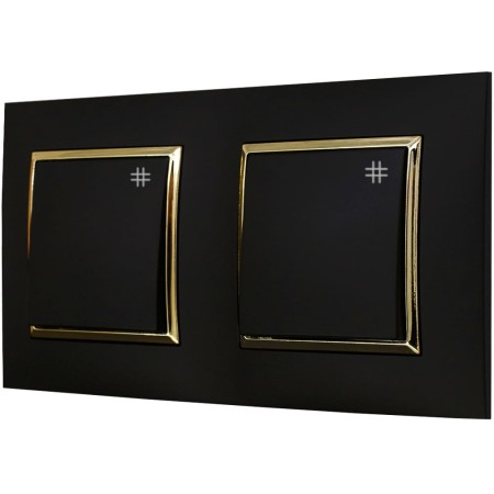 Włącznik Światła Dwa Krzyżowe W Ramce Ospel Aria