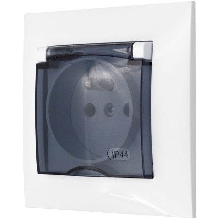 Gniazdo Hermetyczne Łazienkowe Z Klapką Biały Ospel Aria