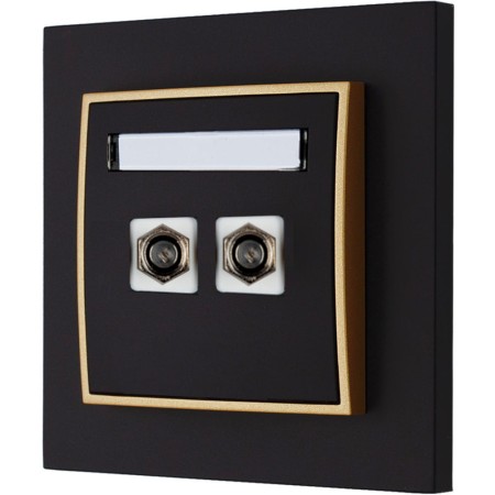 Gniazdo Antenowe 2X Z Ramką Karlik Mini 12/29