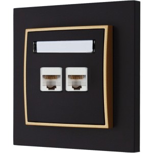 Gniazdo Internetowe 2X Z Ramką Karlik Mini 12/29