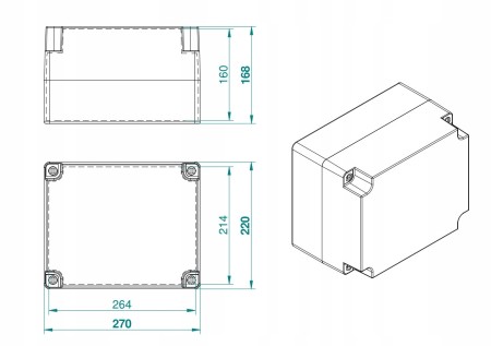Puszka Natynkowa Ip65 Wysoka 270X220X168