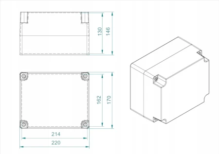Puszka Natynkowa Ip65 Wysoka 220X170X146