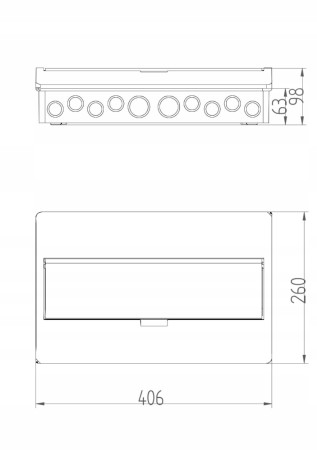 Rozdzielnica Rozdzielnia 18M Natynkowa Ip40