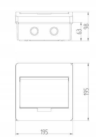 Rozdzielnica Rozdzielnia 8M Natynkowa Ip40