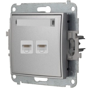 Gniazdo Internetowe 2X Bez Ramki Karlik Mini 7/7