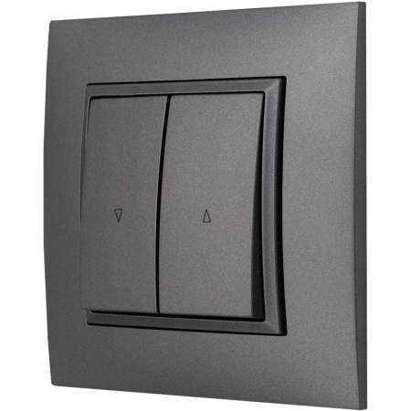 Włącznik Roletowy Z Blokadą Szary Aria