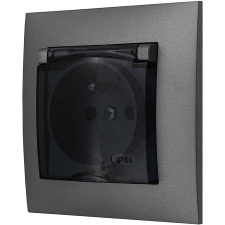 Gniazdo Hermetyczne Pojedyncze Do Łazienki Ospel Aria Szary