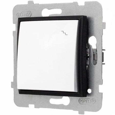 Moduł Biały / Czarny Bez Ramki Włącznik Schodowy Ospel Aria