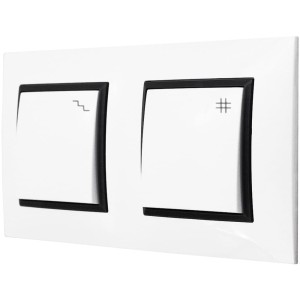 Włącznik Światła Schodowy I Krzyżowy W Ramce Biały Ospel Aria