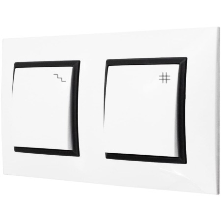 Włącznik Światła Schodowy I Krzyżowy W Ramce Biały Ospel Aria